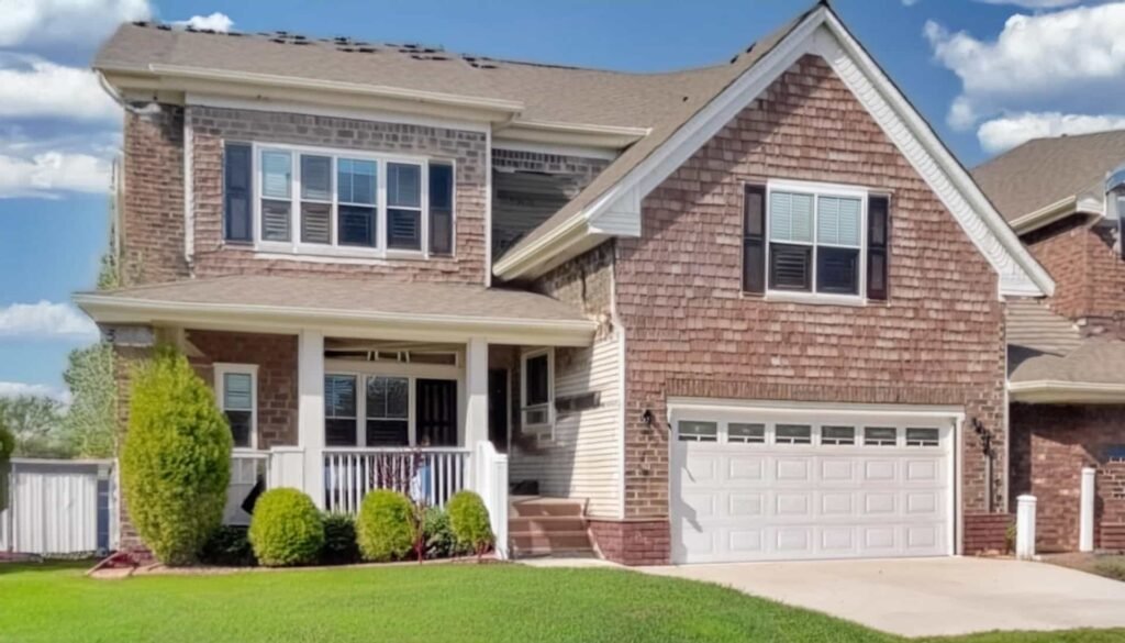 Spotless house exterior with clean windows and trimmed hedges